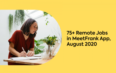 75+ Remote Jobs in MeetFrank App, August 2020